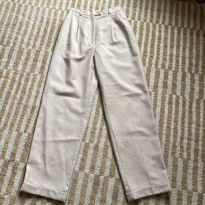 Vintage 100% Wool High Waisted Pants Pleat Cuffed Casual Corner 4 Small